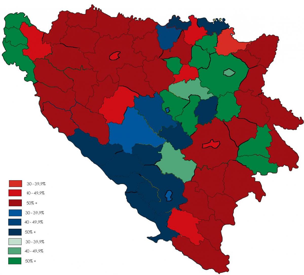 波斯尼亚宗教地图