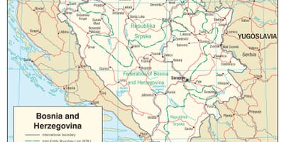波斯尼亚-黑塞哥维那地图