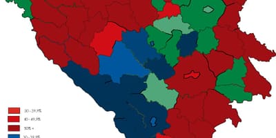 波斯尼亚宗教地图
