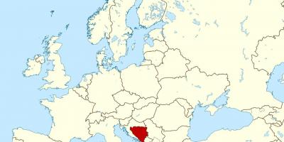波斯尼亚和黑塞哥维那的世界地图上