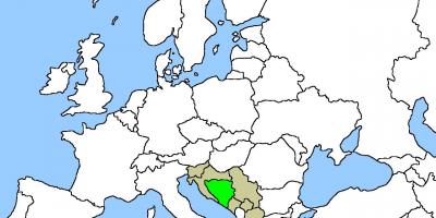 地图的波斯尼亚的位置上 