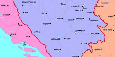 波斯尼亚和黑塞哥维那的政治地图